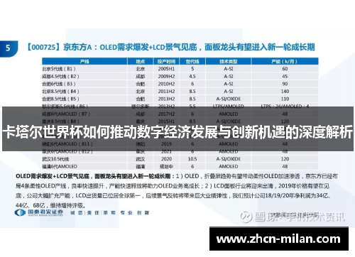 卡塔尔世界杯如何推动数字经济发展与创新机遇的深度解析