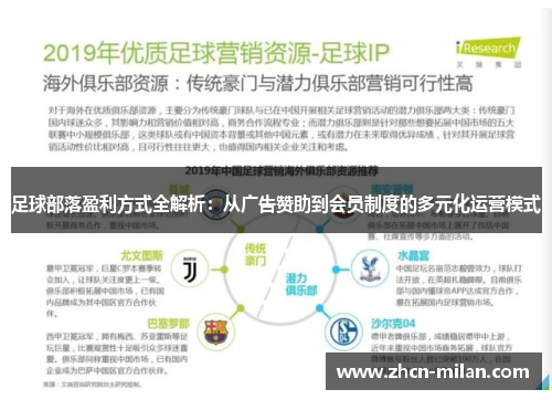 足球部落盈利方式全解析：从广告赞助到会员制度的多元化运营模式